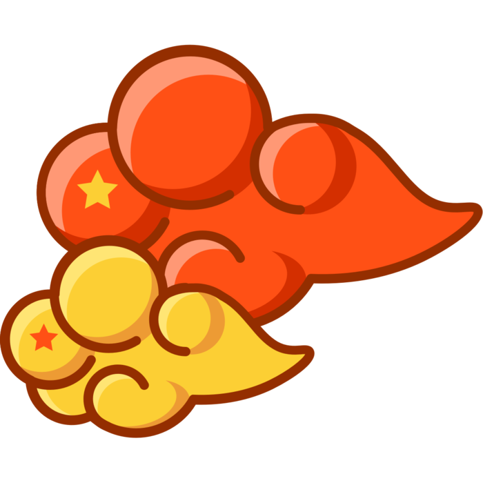 彩色祥云素材