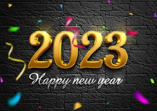 炫酷2023艺术立体字新年海报