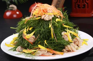 茴香苗拌桃仁 (2)