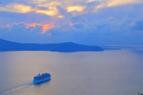 圣托里尼岛风景素材摄影图片