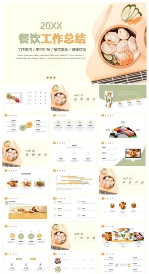 餐饮工作总结PPT