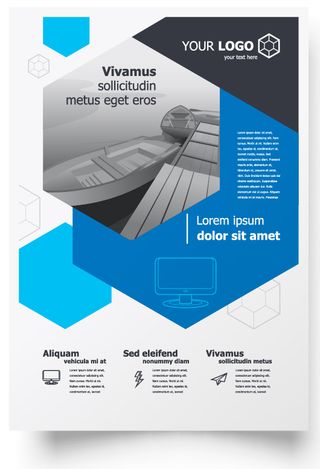 包装宣传册设计模板传单页抽象商务宣传册A4模板创意封面趋势宣传