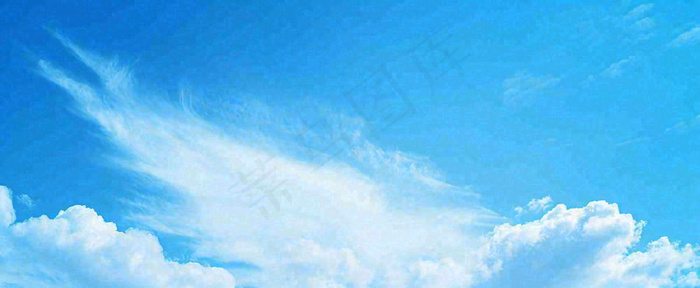 夏天蓝天白云天空