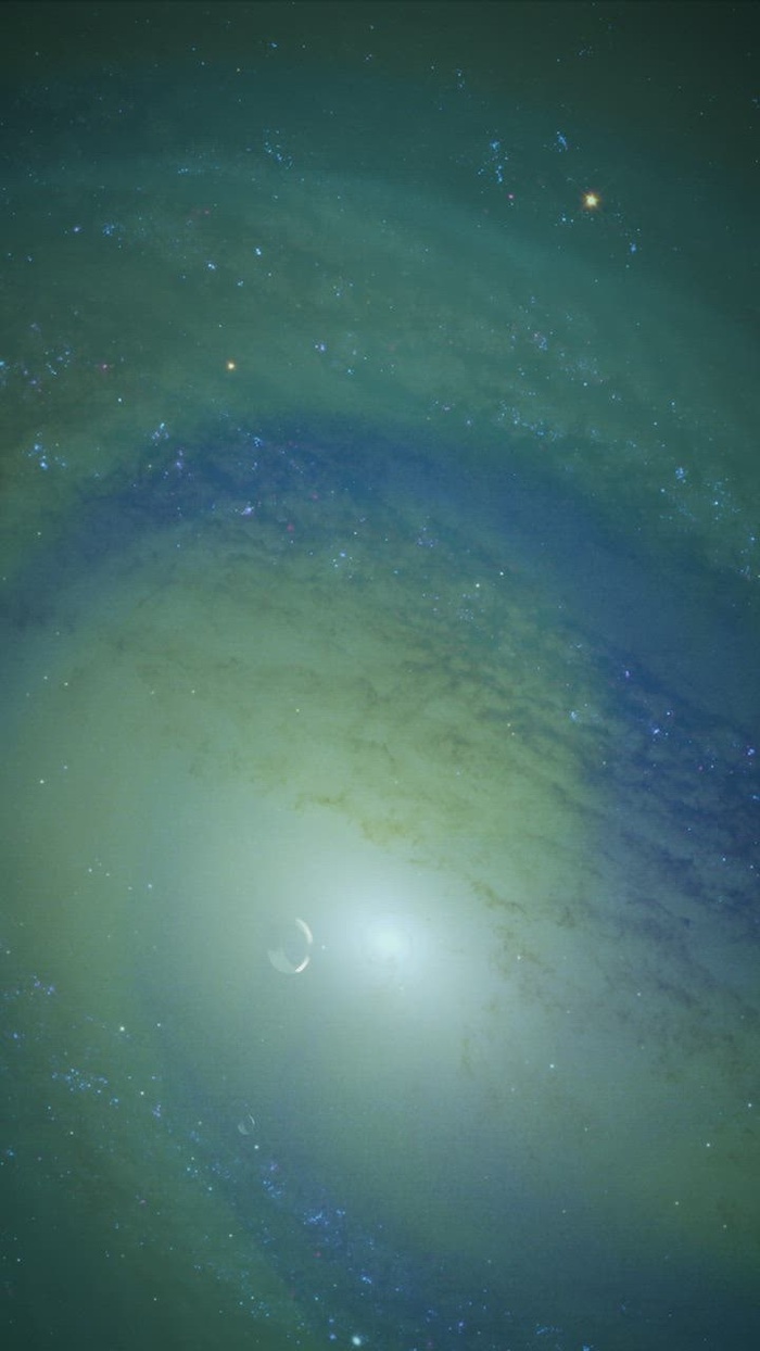 叠加在一个大星系上的抽象视频