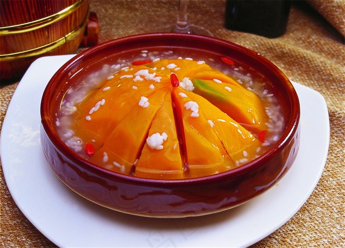 甜酒蒸南瓜美食素材中华美食