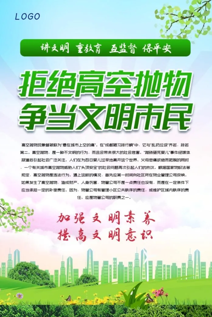 禁止高空抛物图片