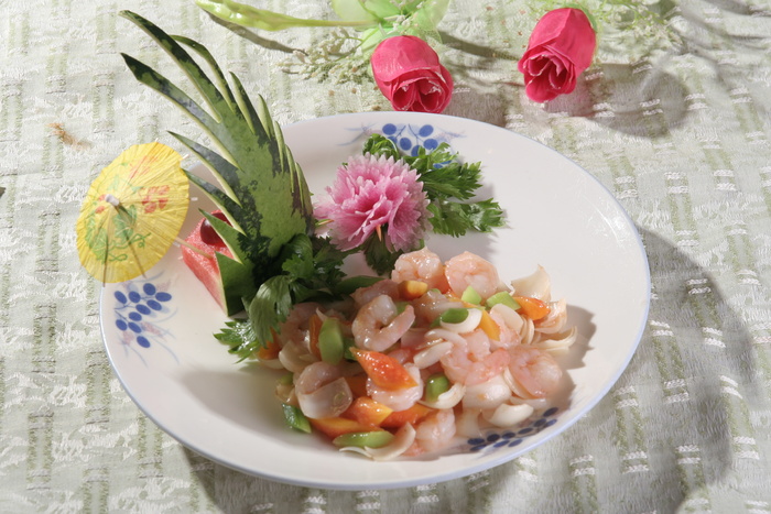 木瓜银杏鲜虾球 68元