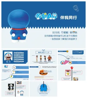 哆啦A梦卡通ppt预览图