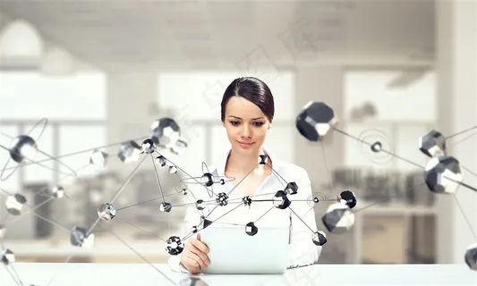 职业办公科技女人摄影高清图片