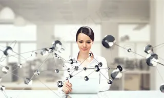 职业办公科技女人摄影高清图片