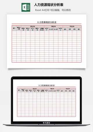 人力资源现状分析表excel模板