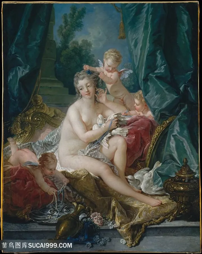 弗朗索瓦·布歇--维纳斯的礼服油画图片
