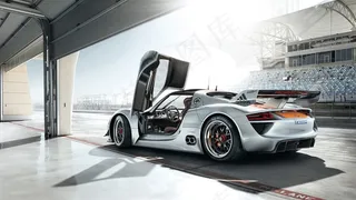 保时捷918赛道写真图片