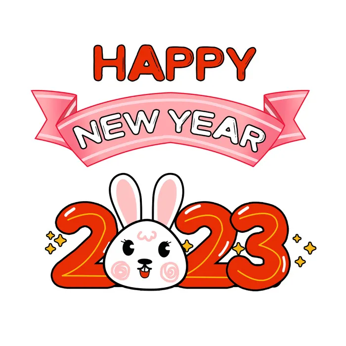 圣诞节2023年红色数字挂画