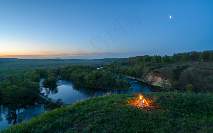 风景 景观 夕阳 黄昏 航拍风景