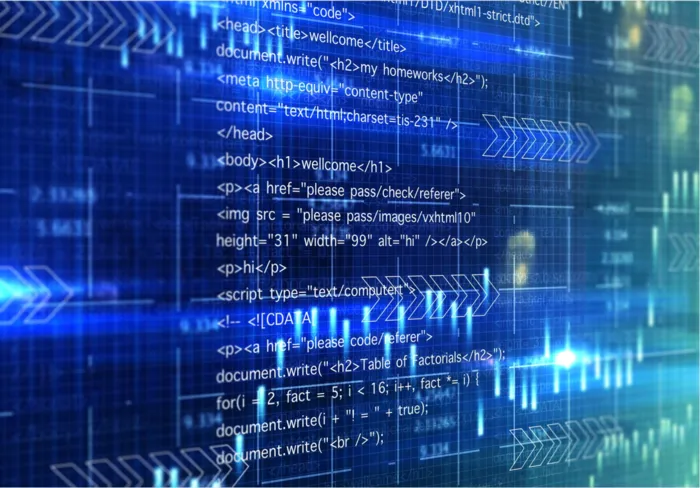 蓝色信息数码高科技创意背景