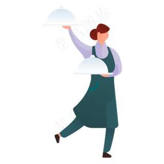 餐厅人物免抠图