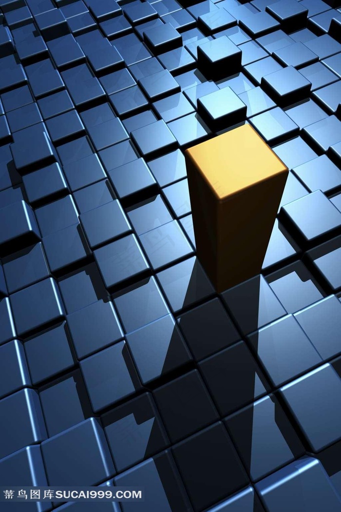 高低不平的方块抽像图案