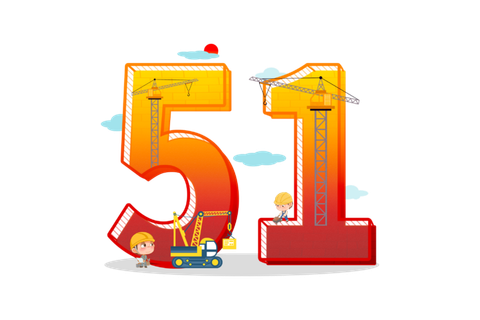 五一劳动节51劳动节字体艺术字3D立体字图片素材 png透明背景