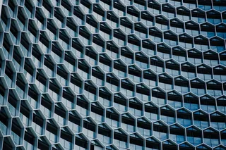 六角头建设模式抽象几何立面