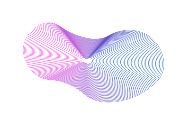 渐变色波纹线条科技电商免抠png