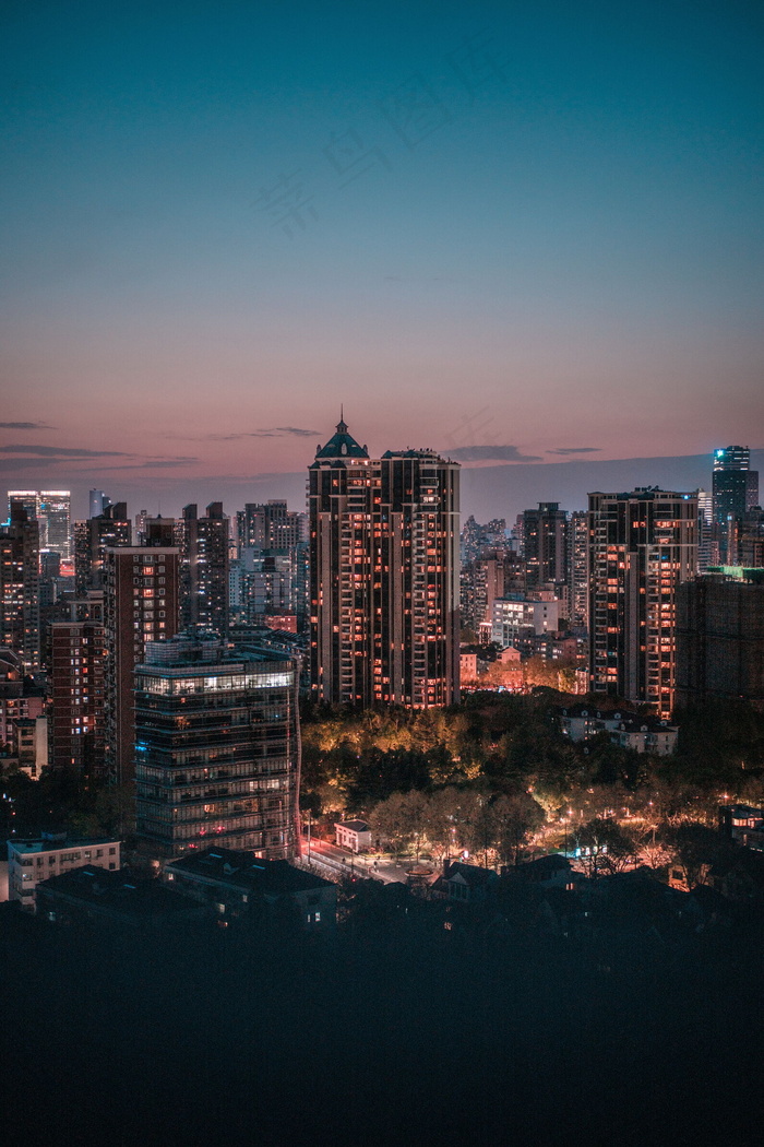 城市夜景灯光风景图片