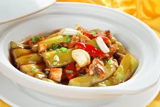 煲类火锅川菜特色菜咸鱼茄子煲