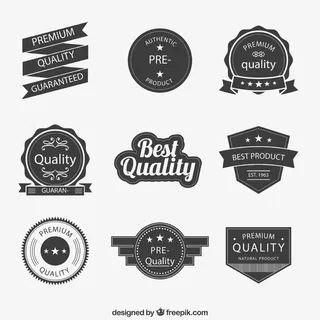 免抠黑色优质标签