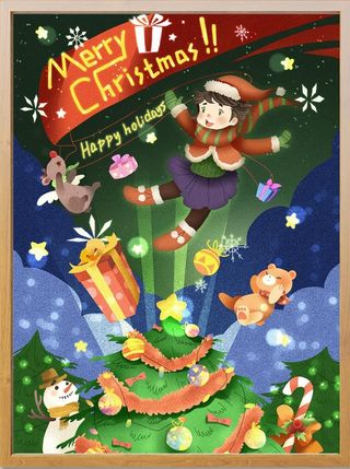 圣诞节插画圣诞节装饰