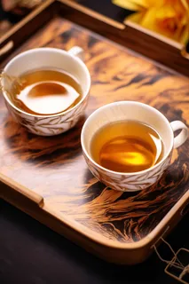 红茶茶文化精美茶具摄影图