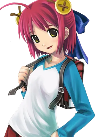 女孩立体学生背包人物素材