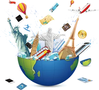 地球旅游卡通素材