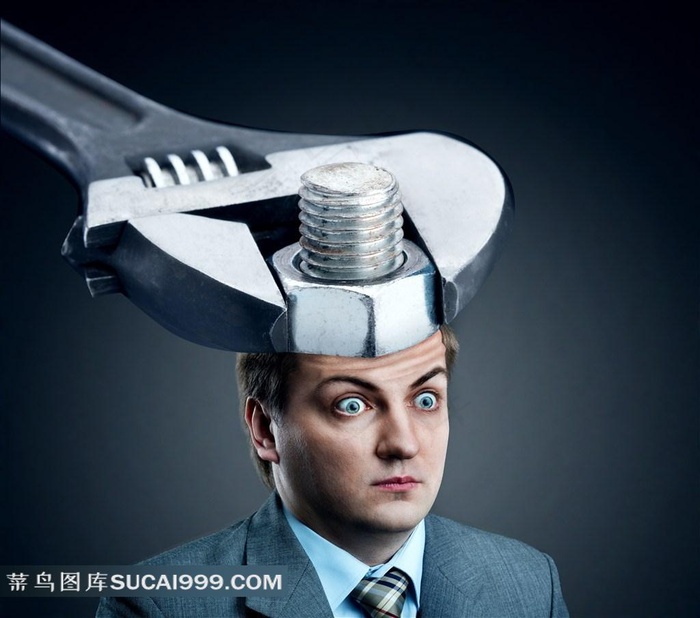 扳手螺丝与职业男性
