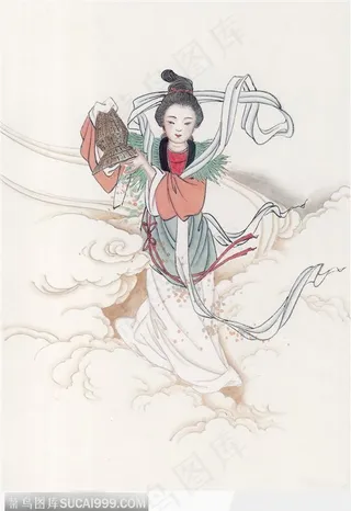 云中飞舞的仙女