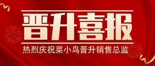 兔年 除夕 春节 公众号红色红绸喜庆大气晋升喜报晋升微信公众号封面