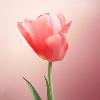 粉色清新郁金香鲜花背景