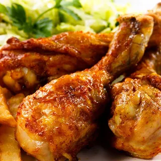 烧烤美食烤肉街边小吃油炸烤鸡腿