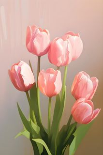 唯美淡雅清新郁金香背景