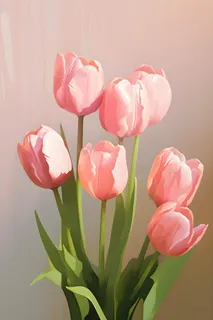 唯美淡雅清新郁金香背景