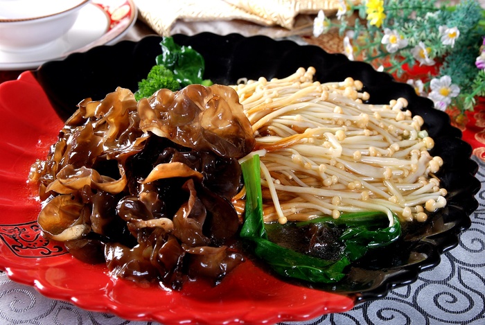 蘑菇香菇金针菇杂菇菌类美食素菜