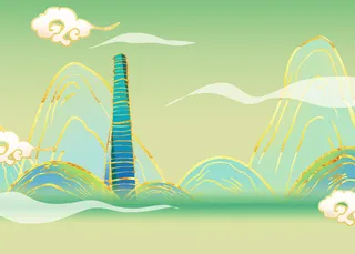 国潮上海中心大厦建筑