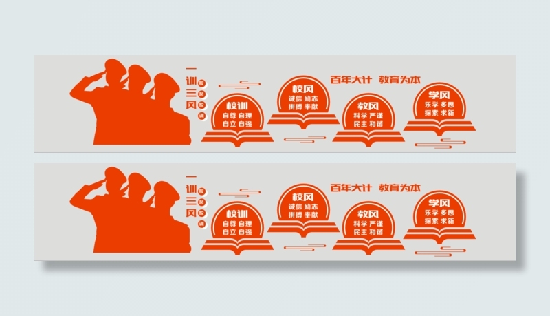 警校  校风校纪文化墙