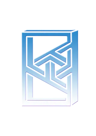 蓝白色渐变几何图形画册插画免抠素材