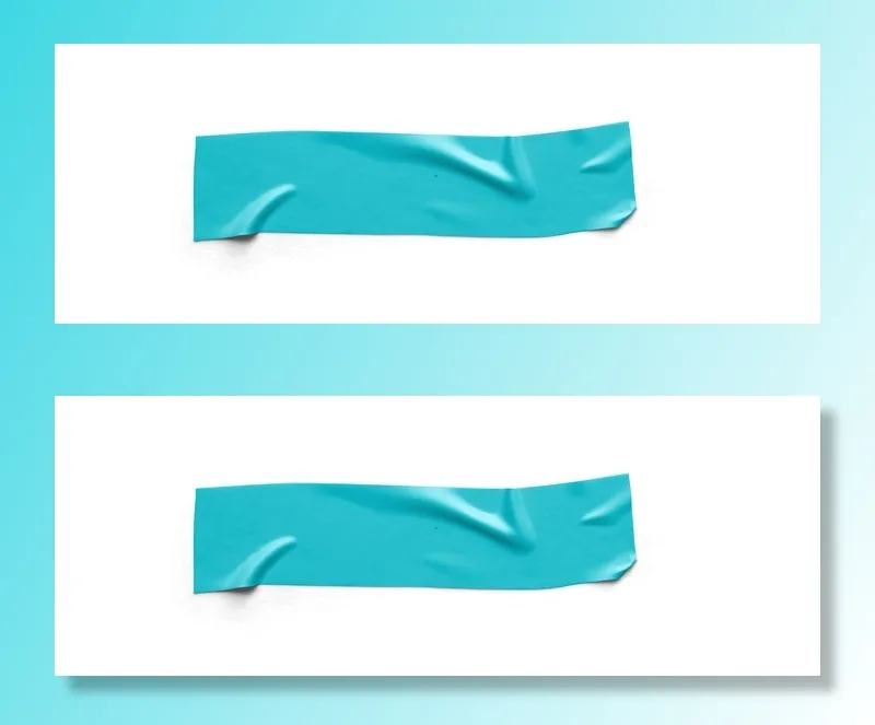 一条不平滑的不干胶贴实拍素材psd模版下载