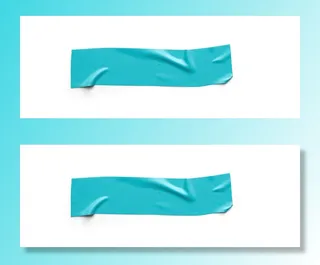 一条不平滑的不干胶贴实拍素材