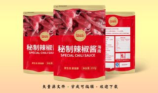 包装袋图片秘制辣椒酱塑料袋包装设计