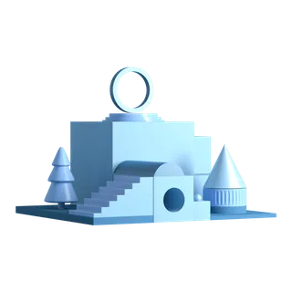 展台素材免扣产品蓝色展示台PNG