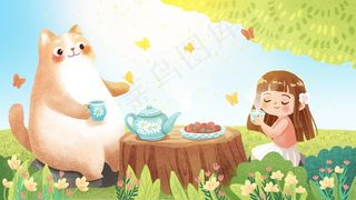 夏天插画 夏日海报图片