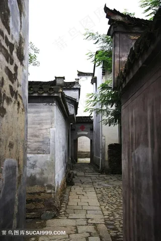 安徽黄山西递建筑摄影素材