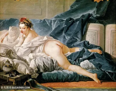躺在床上的裸体美女油画 躺在床上的裸体美女油画